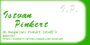 istvan pinkert business card